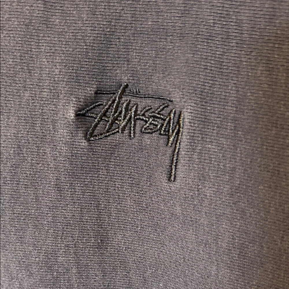 Stussy Navy Blue Pullover Hoodie - Picture 2 of 3